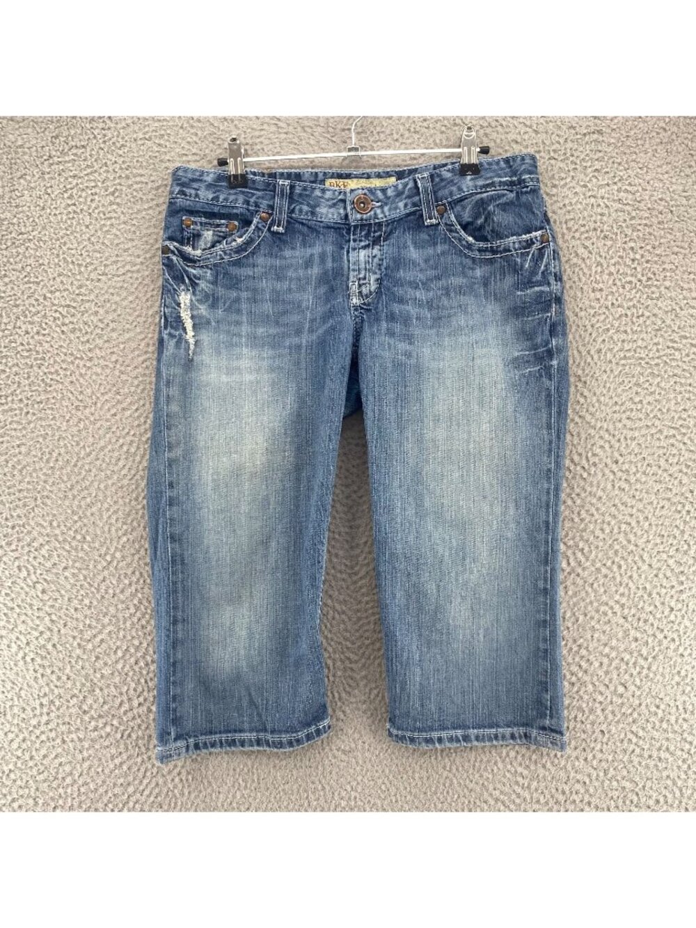 BKE Shorts Womens 30 Stella Blue Light Wash Denim Stretch Cutoffs Bermuda Casual
